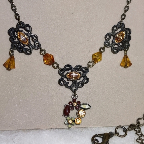Brown Topaz Colored Gems Y Necklace - Picture 1 of 10